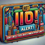 A detailed, high-definition illustration of an attention-grabbing signboard featuring the text phrases 'Hot IPO Alert!' and 'Don't Miss This Investment Opportunity'. The signboard should be designed in a business-like manner, with vibrant, powerful colors that suggest urgency and vitality, attracting potential investors.