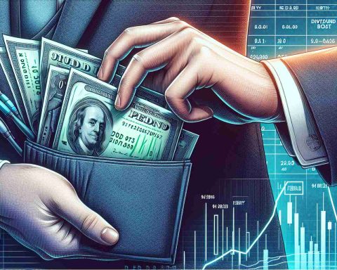 Create a realistic HD image that conveys the concept of a dividend boost for investors. The picture should evoke a sense of financial gain in February, symbolized by currency or financial instruments, in investor's hand or pocket to denote the cash return to shareholders.