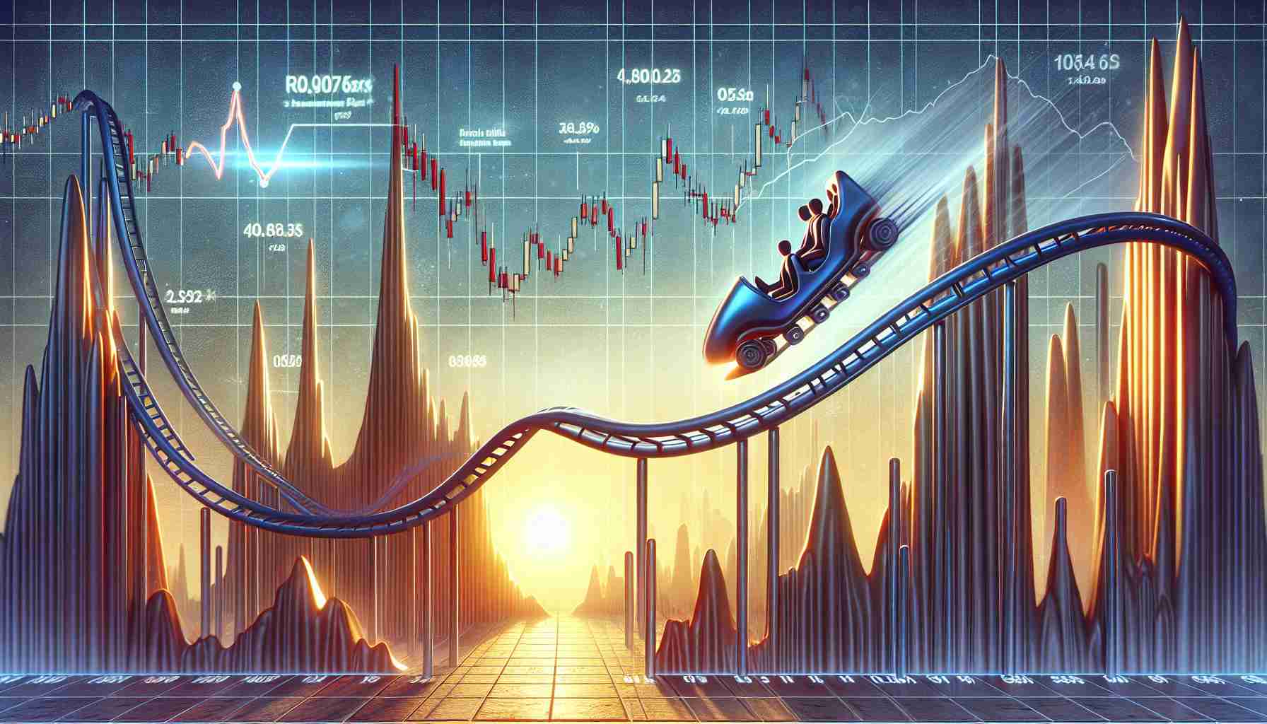 Realistic HD image of graph depicting the fluctuating value of a generic stock, metaphorically represented as a roller coaster ride, along with the title 'A Roller Coaster Ride? What Investors Need to Know'