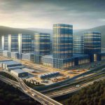 A realistic HD photo showcasing the potential of West Virginia's billion-dollar investment into a new data center project. The photo should highlight the scale of the investment, with under-construction buildings that imply state-of-the-art technology and future economic growth. The image should have a hopeful atmosphere, suggesting that this project could be a dream come true for the area.