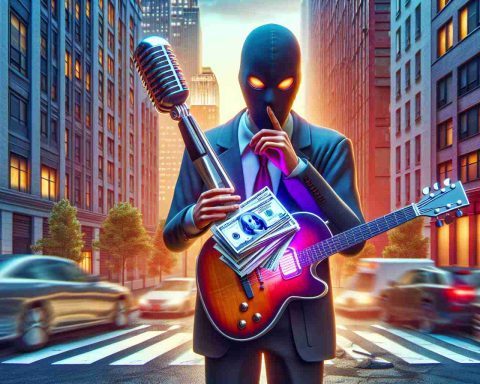 Realistic HD photo representing the mystery of a music company's significant earnings! What could have really occurred during the IPO of an anonymous global entertainment company?