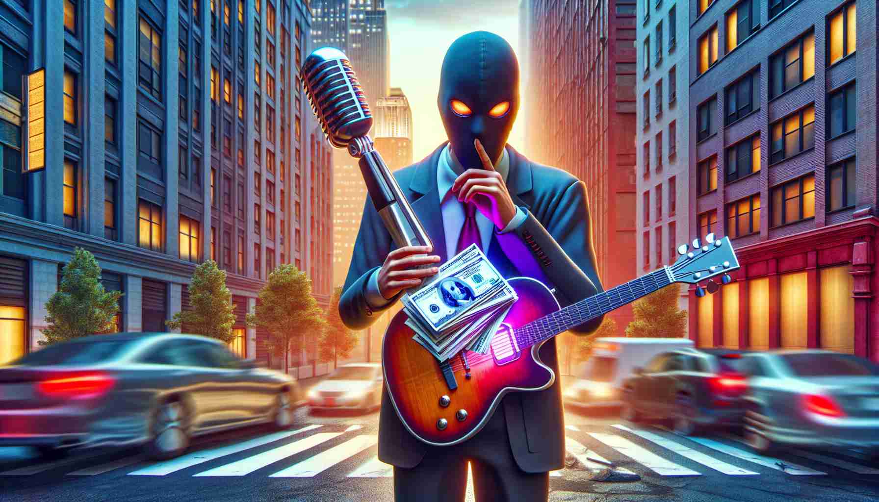 Realistic HD photo representing the mystery of a music company's significant earnings! What could have really occurred during the IPO of an anonymous global entertainment company?