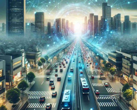 Create a high-definition, realistic image that visualizes the profound impact of artificial intelligence on daily commuting. Illustrate a future urban scenario where AI-powered vehicles have completely transformed the transportation landscape, making commuting more efficient and convenient.