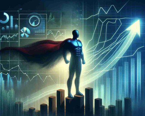 Generate a realistic, high-definition image signifying the concept of a 'Hidden Hero' relevant to end-of-year investing. Depict symbolic elements such as a growing chart or economic indicators that convey the sense of optimism in the market. Please exclude any specific figures or characters.