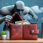 Realistic HD photo of a symbolic representation of an enormous, concealed entity understood as 'The Hidden Giant'. This image also contains a visual interpretation of its ascendancy and the potential impact it could have on a metaphorical wallet, suggesting financial implications.