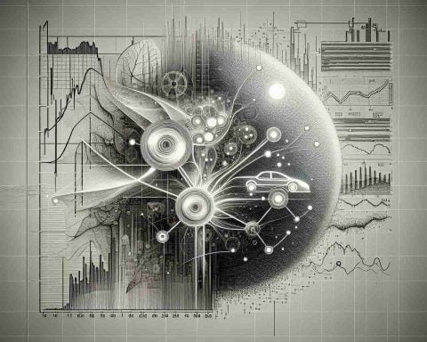 A detailed and realistic, high-definition image representing a chart visualization of an ambiguous 'hidden pattern' theorized within the context of investment in an unnamed electric vehicle manufacturing company, with reference to information that investors need to know immediately.