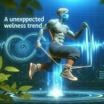 Generate a highly detailed and realistic image that showcases the concept of an unexpected wellness trend. The main focus is on a character named 'Lulu' who is mid-action, demonstrating a pioneering health practice. The overall ambience should inspire intrigue and curiosity about the future of health and wellness.