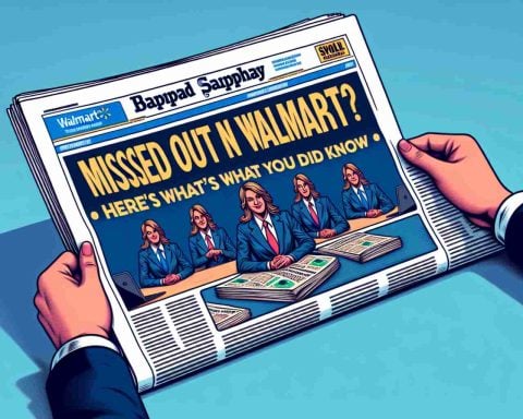 Generate an image depicting a newspaper headline that reads 'Missed Out on Walmart's Big Payday? Here's What You Didn't Know'. The newspaper should look detailed and realistic in high definition, with the heading being the main focus of the scene.