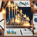 Create a high-definition, realistic image showing the concept of earnings estimates for Gibson Energy being drastically cut. Include a downwards trending arrows and chart elements showing poor financial performance.