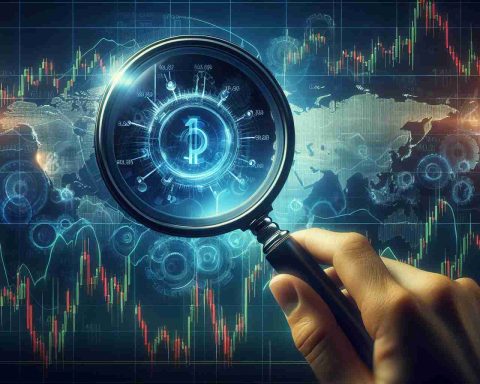 Create a realistic HD image representing the concept of a 'hidden gem' in the stock market. This should include a magnifying glass scrutinizing a stock price chart, highlighting a particular stock which is significantly undervalued. The atmosphere should embody the mechanism and suspense of the stock market.