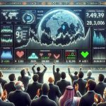 An intricately detailed and realistic HD image showing the scene of a stock market. The focus is on a digital board updating real-time statistics, the name 'Indian Energy Exchange' highlighted in bold with significant positive changes symbolizing a stunning turnaround. Surrounding the board are brokers of different genders and descents, including Caucasian, Hispanic, Black, Middle-Eastern, and South-Asian, displaying a mix of surprise, joy, and excitement as they observe the unexpected market shift.