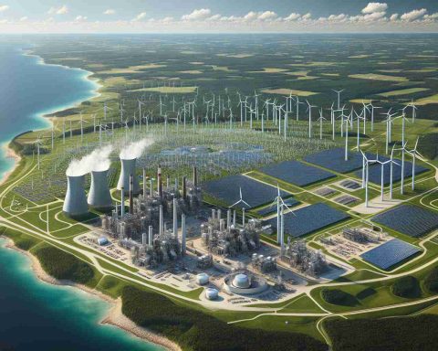 Realistic HD imagery of a massive green energy project located in Wisconsin. The picture should display a plentiful amount of sustainable energy sources like wind turbines, solar panels, and geothermal power plants showcasing the state's dedication to environmentally friendly power solutions.