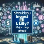 A visually appealing and high-resolution image of the phrase 'Should You Invest in Eli Lilly Now? Major Changes Ahead' with a background that includes various financial symbols and elements hinting towards investment strategy and market changes.