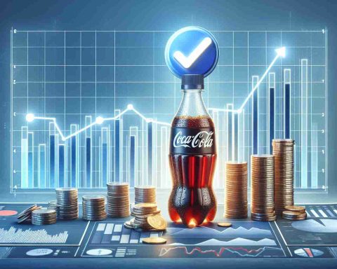 A realistic, high-definition image showcasing a visual representation of a decision-making process about investing in a popular beverage company. Include elements such as graph lines showing rise, stacks of coins symbolizing investment and a bottle of cola, hinting the company's product. Let a large affirmative tick mark symbolize the experts' positive opinion.