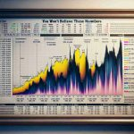 Realistic and high-definition photograph of a chart displaying unusual statistics. The chart depicts how five fictional companies are leading the rankings within a simulated stock index, designed to mimic the structure of large stock market indexes like the S&P 500. The names of these companies are deliberately obscured. The chart is complemented by a catchy headline - 'You Won't Believe These Numbers'.
