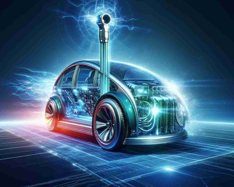 Generate a high-definition, realistic image of a metaphorical representation of a 'secret weapon' in electric vehicles, symbolizing a significant breakthrough innovation. Let it be inspired by QuantumScape, and portray how its upcoming ventures could revolutionize the field. Please do not depict any specific person or company logos.