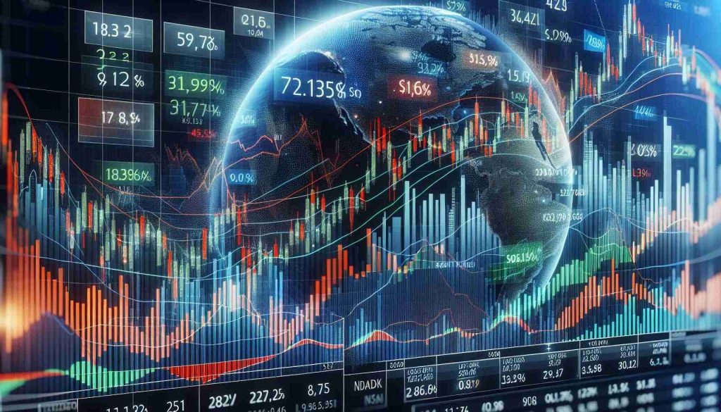 An ultra high definition, realistic image of the stock market chart displaying the performance of Newmont Corporation. The chart should show a significant price surge but also display elements to suggest the stock is still of value, such as healthy trading volumes or positive trendlines. Please make sure to surround the chart with typical stock market surroundings such as numbers and symbols. But don't include specific or real data points, as this is merely symbolic and not tied to actual market performance.