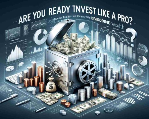 A realistic high-definition graphic design representing the concept of 'Are You Ready to Invest Like a Pro? Discover the Secrets to Dividend Wealth.' The graphic should depict symbols of professional investing such as charts, graphs, currency, and a safe or treasure chest representing 'dividend wealth.' It may also include an engaging question mark symbolising 'are you ready?' All these elements are creatively arranged to inspire and invite viewers to discover the secrets to dividend wealth.