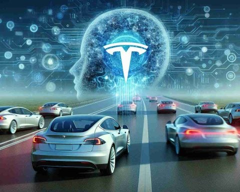 A realistic high-definition visual interpretation featuring the concept of 'Is Tesla the future of AI-driven transportation?' Exemplify the latest analysis, showcasing electric cars on a road, with an artificial intelligence representation like a neural network or binary codes. Avoid any direct branding or logo, and stay away from specific company references.