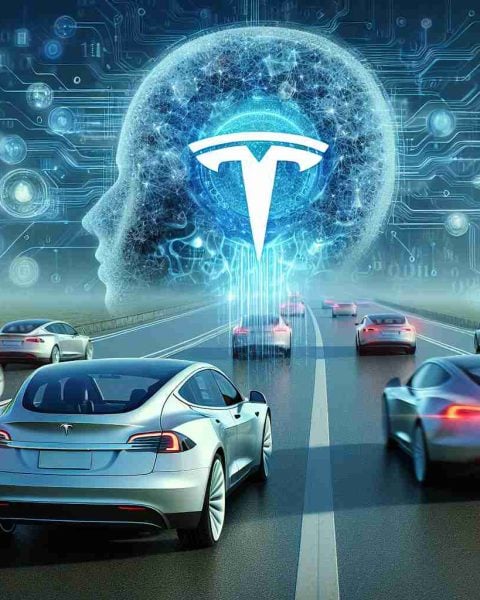 A realistic high-definition visual interpretation featuring the concept of 'Is Tesla the future of AI-driven transportation?' Exemplify the latest analysis, showcasing electric cars on a road, with an artificial intelligence representation like a neural network or binary codes. Avoid any direct branding or logo, and stay away from specific company references.