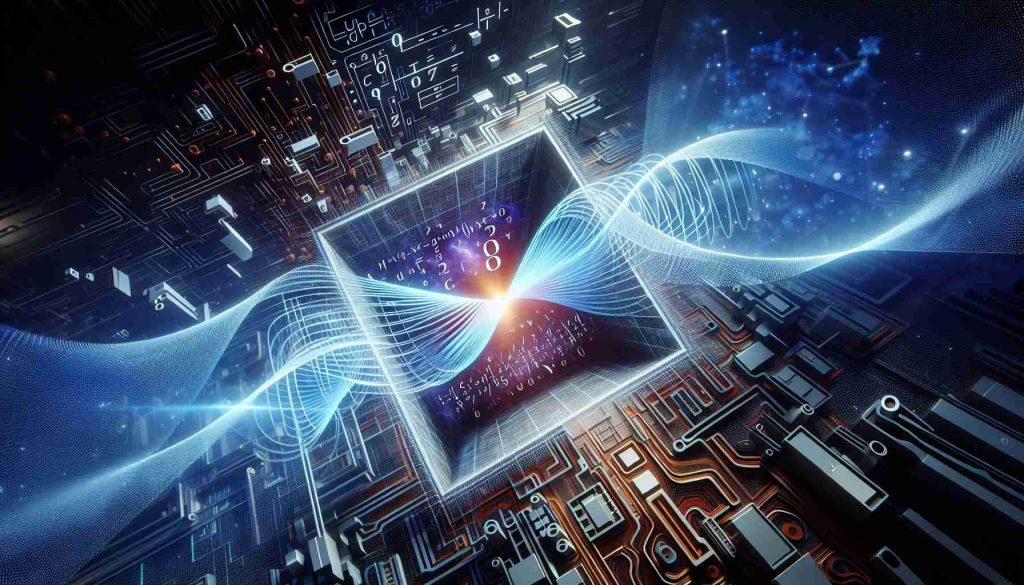 A high-definition, realistic representation of a 'Quantum Boom', conceptually linked to a new era in technology. The scene should incorporate symbols of advanced quantum computing, perhaps illustrated by complex mathematical equations, 3D geometric shapes, or circuit designs. It should suggest a breakthrough or 'unveiling' in technology related to D-Wave, a leading quantum computing company, while also prompting the question of what the future may entail for this field.