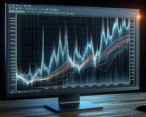 Display a realistic high-definition image representing a dramatic increase in a generic tech company's stock value, followed by a period of stagnation. The graphical representation should be a line chart with time on the x-axis and the stock value on the y-axis. There should be a prominent surge in the line chart indicating the massive increase, followed by a flattening curve to illustrate the stagnation. Please include appropriate labels for clarity.