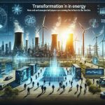 A high-definition, realistic image of the transformation in energy within Canada. The illustration shows new and unexpected players coming to the fore in the energy sector. They could be businesses, technologies, or alternative energy resources. Additional elements include charts or graphs demonstrating essential information or key insights related to this transformation.