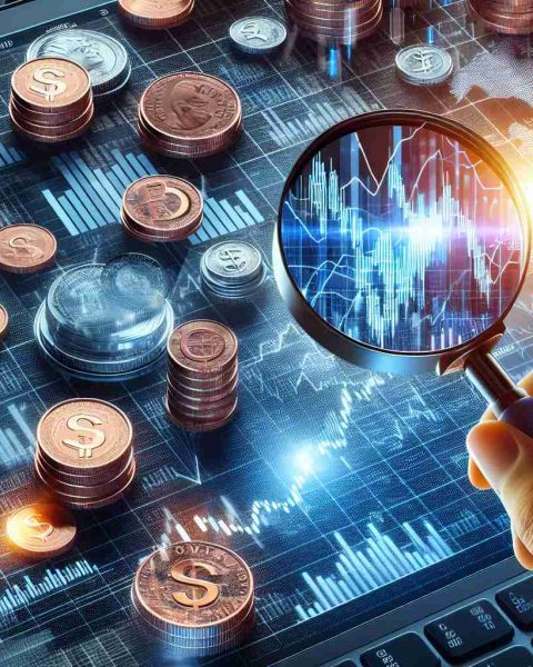 Create a high-definition realistic image illustrating the concept of overlooked penny stocks. Show a variety of stocks on a digital screen with a magnifying glass focusing on some of them, highlighting the idea of profound investment opportunities. Consider adding financial charts, graphs, and stock market indices to enhance the concept of investment and trading.