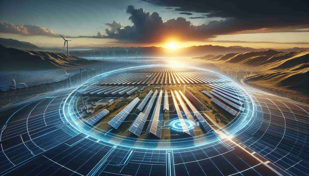 A detailed and realistic high-definition image showing the promising future of solar technology. Visualize advanced solar panels spread across vast landscapes, transforming sunlight into energy. This technology evolution is only just beginning, as represented by a pioneering company logo (not Enphase Energy but a generic one) on one of these futuristic solar panels.