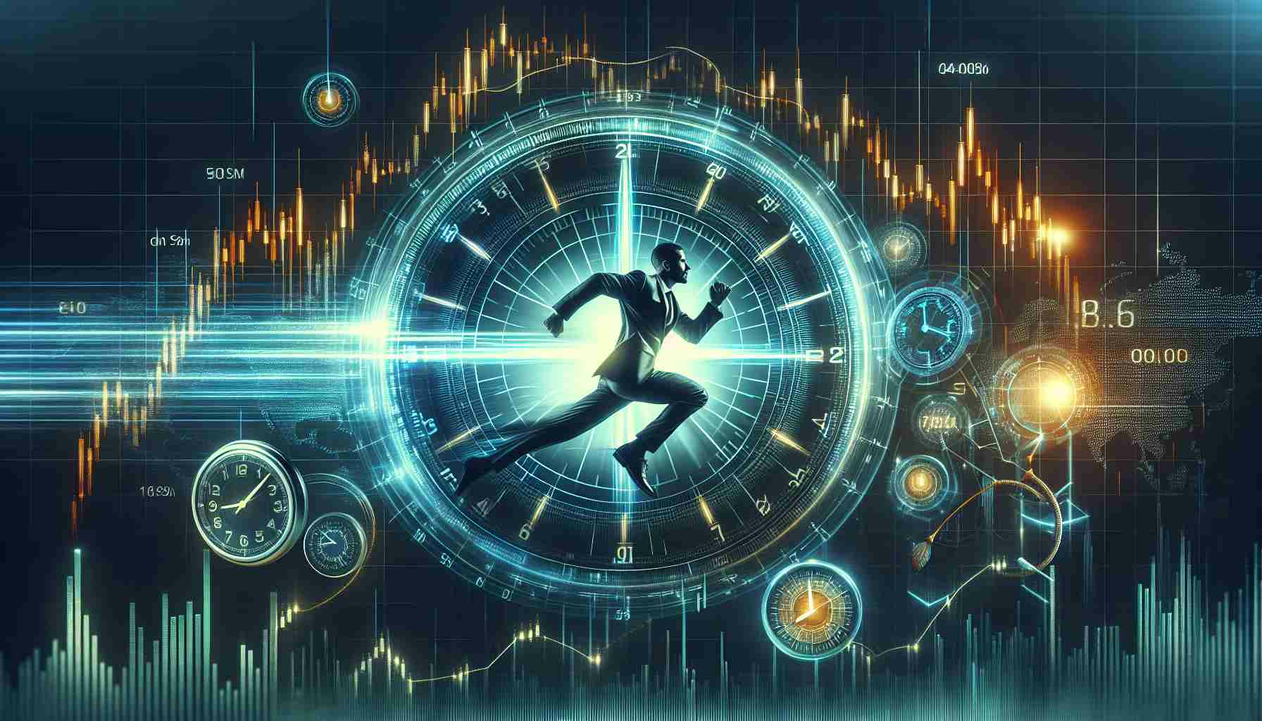 Create a realistic high-definition image representing great potential and fast action in relation to an initial public offering (IPO) of the company called 'Technichem Organics'. The image could feature stock market charts indicating a promising rise, together with symbolic elements like a clock or a runner to convey urgency. Keep the image corporate themed reflecting the essence of stock markets and IPOs.